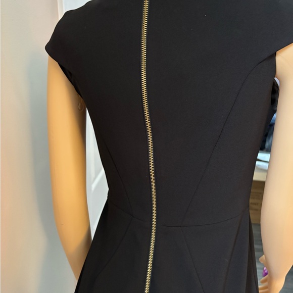 Calvin Klein Elegant Black Midi Dress 6 Stretch Sheath #21 cocktail date - Picture 4 of 4